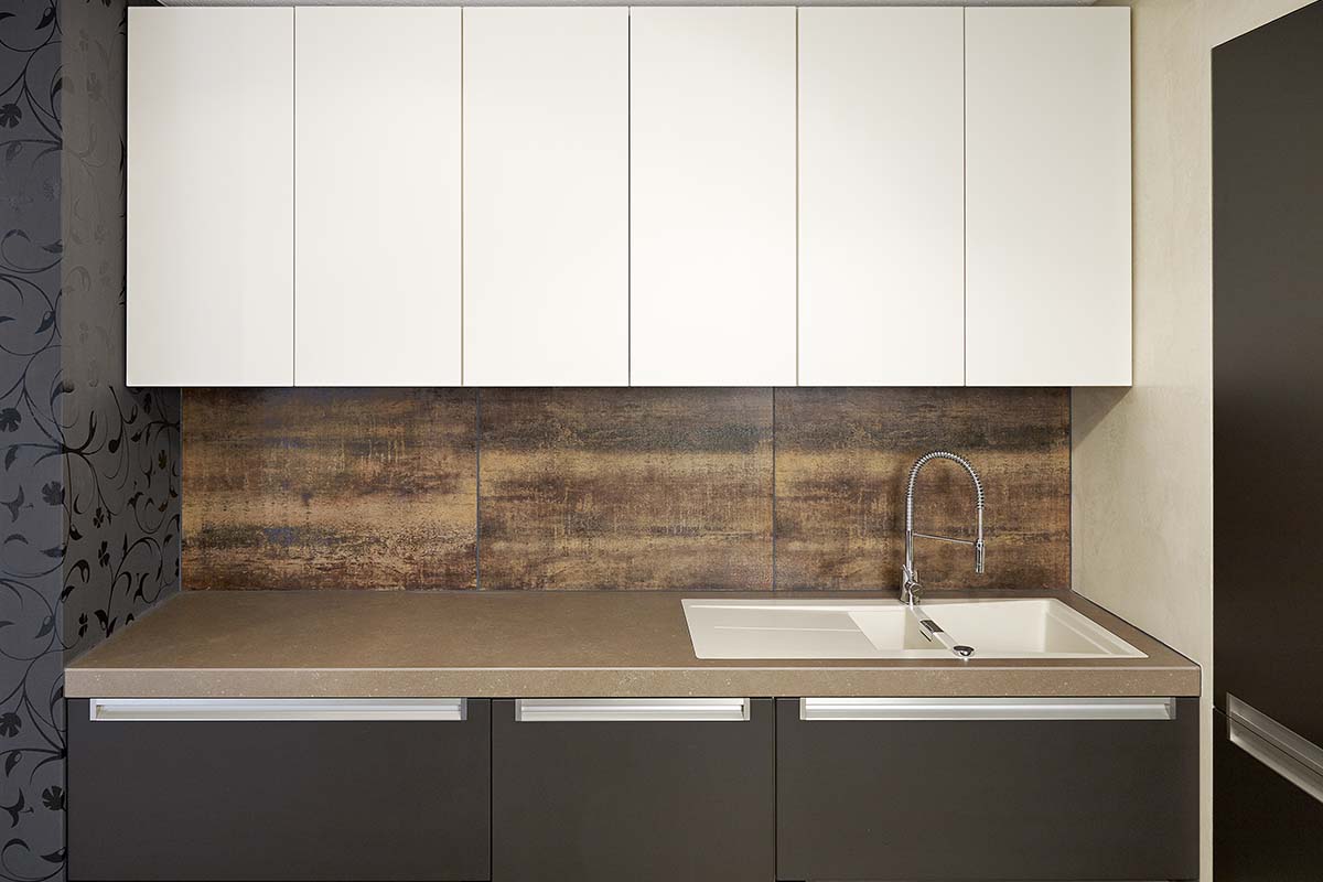 kitchen cabinet doors and counter in a modern kitchen