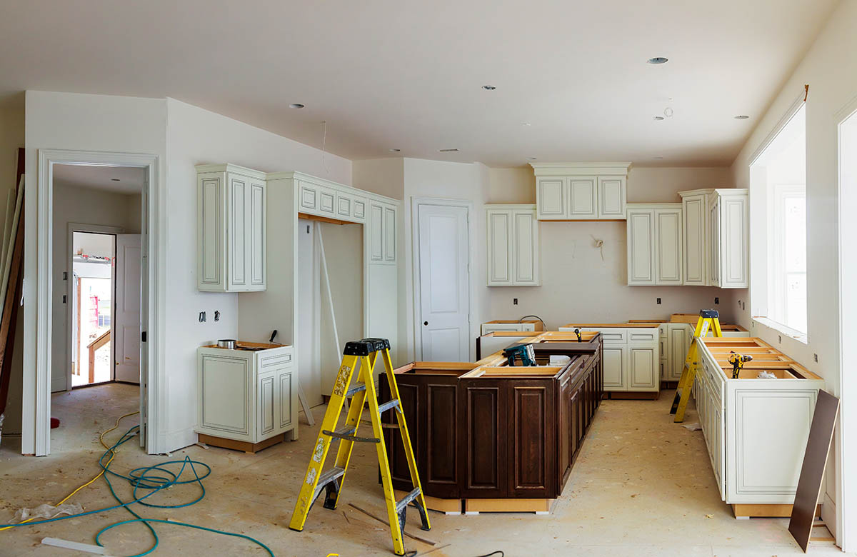 kitchen installation and refurbishment in process