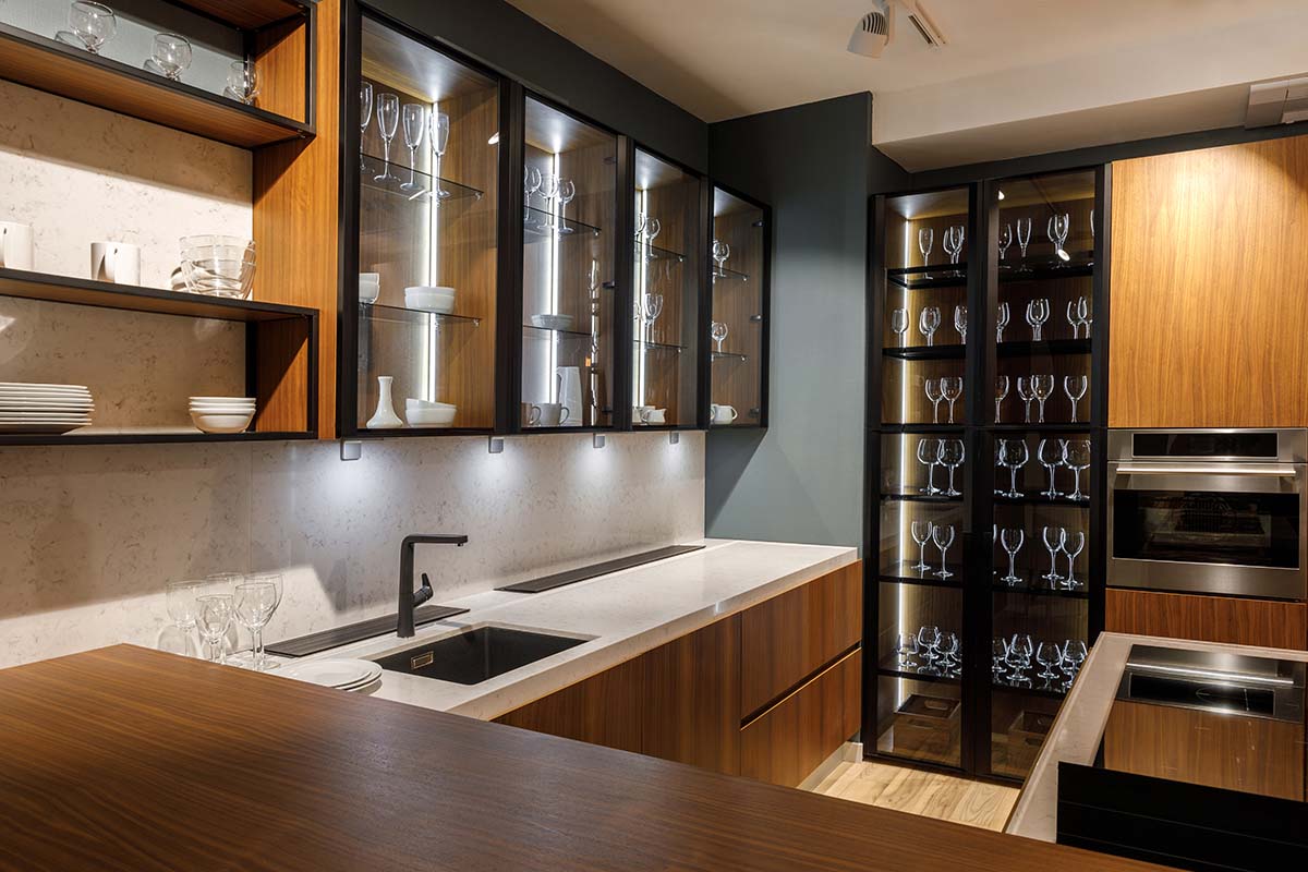 kitchen cabinets standing out after renovation