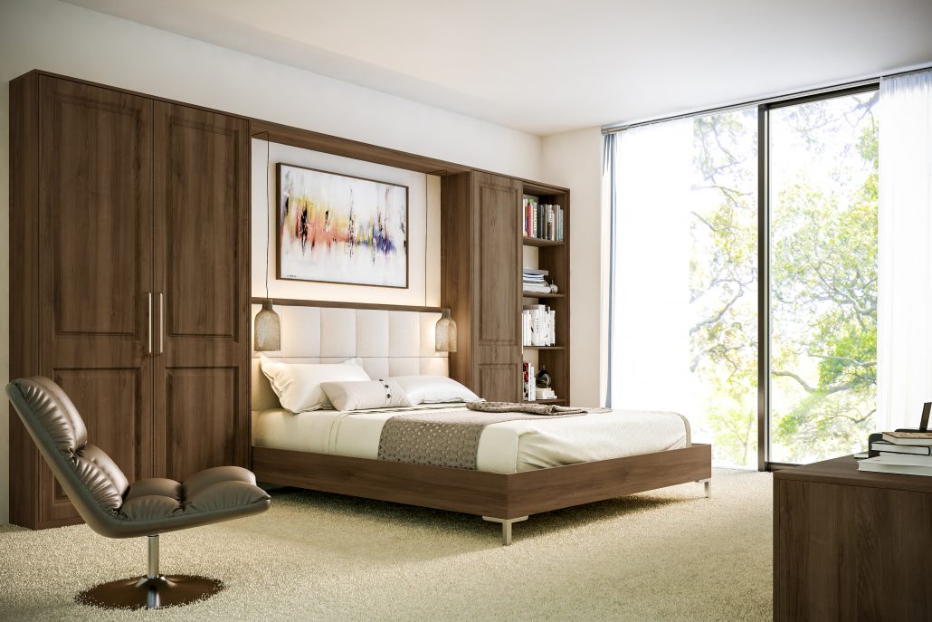 natural walnut tuscany master bedroom