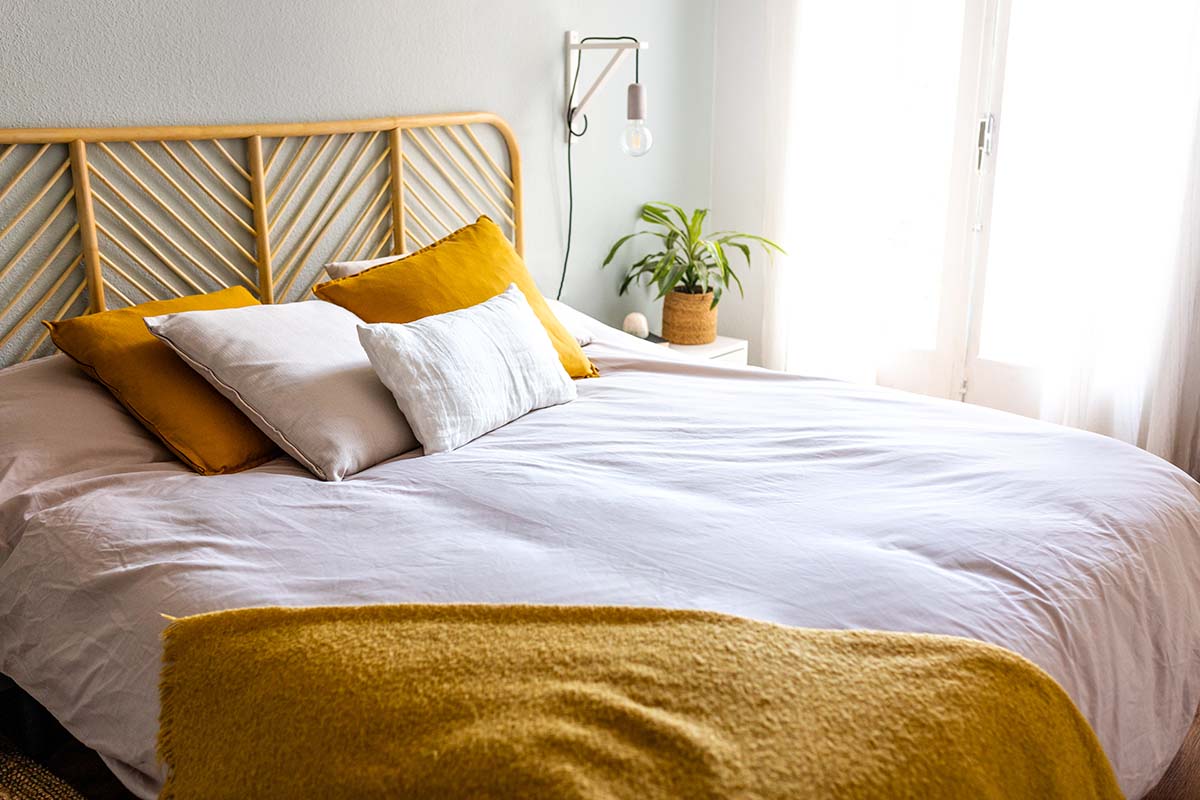 well lit bedroom with natural lighting